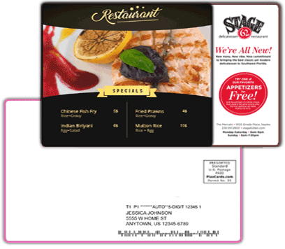 Medium Size Postcard Mailer 8.5\" x 5.5\"