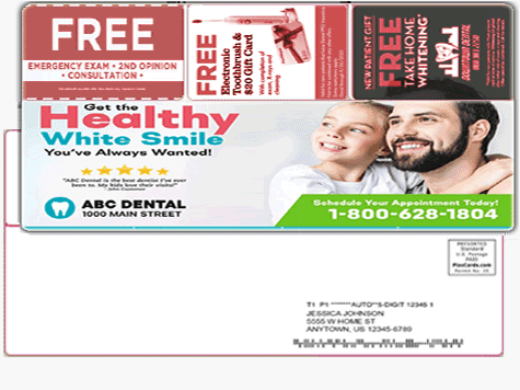 Custom Postcard Mailer with 3 Gift Cards