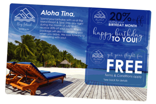 Plastic Mailer with Two Punchout Gift Cards
